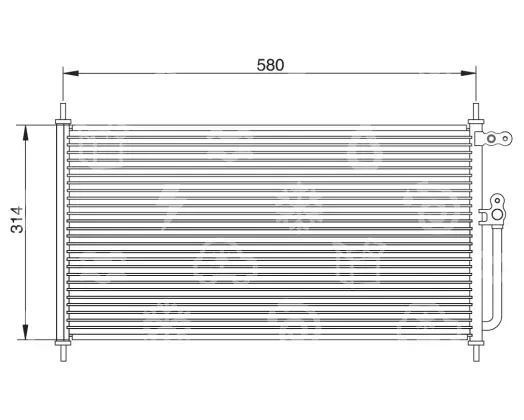 kondenzátor OEM 80110-SS0-A11 / 80100SS0023 / 80110SS0003